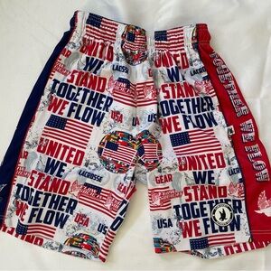 Flow Society Lax Shorts United We Stand Size M